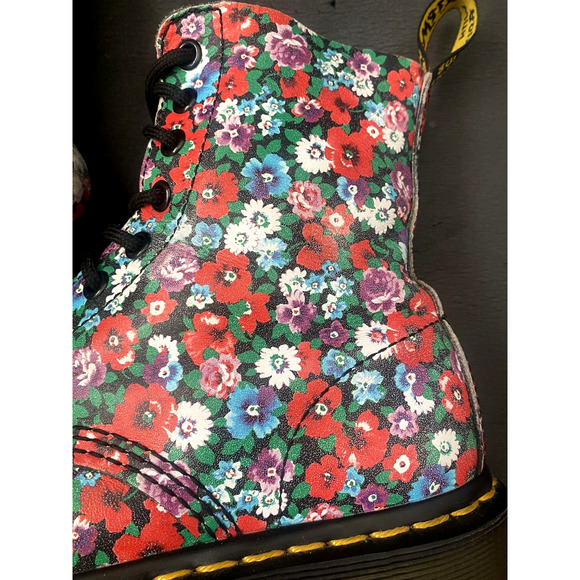 Dr. Martens Pascal Black Wild Poppy US 6 EU 37 UK 4‎ 1460 Boot VTG Floral Docs - Picture 6 of 13